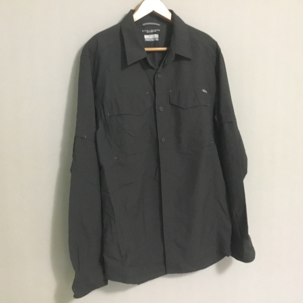 Columbia Omni Shade Long Sleeve Charcoal Shirt Men’s Size Medium
